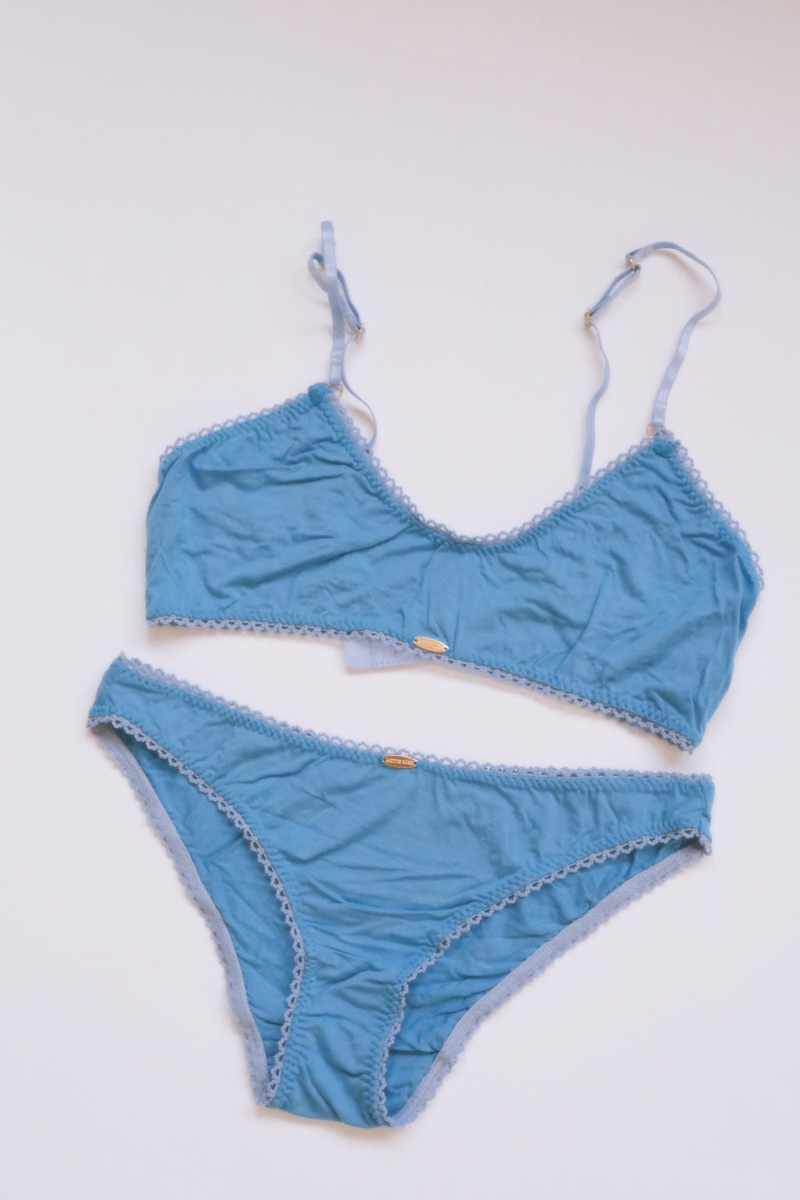 Blue Bamboo Crop Bralette