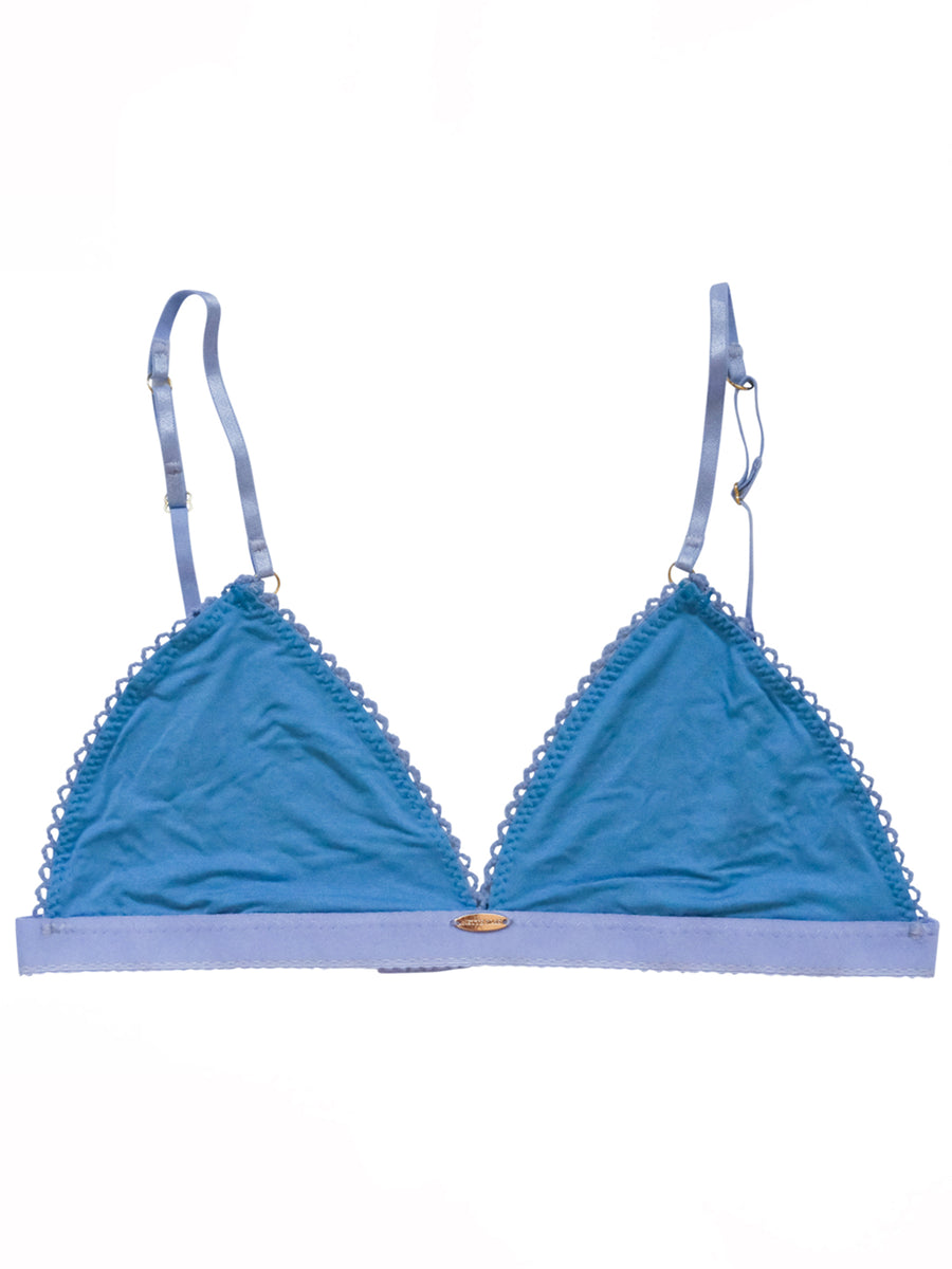 Blue Bamboo Triangle Bralette